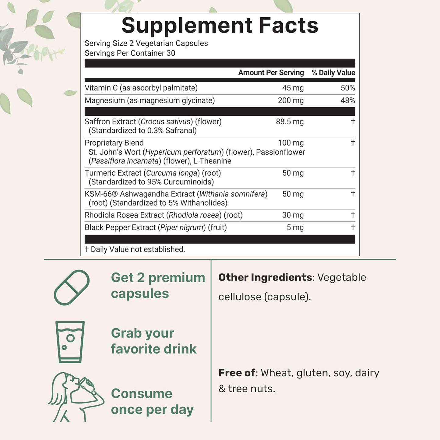 Saffron Enhanced Formula Supplement