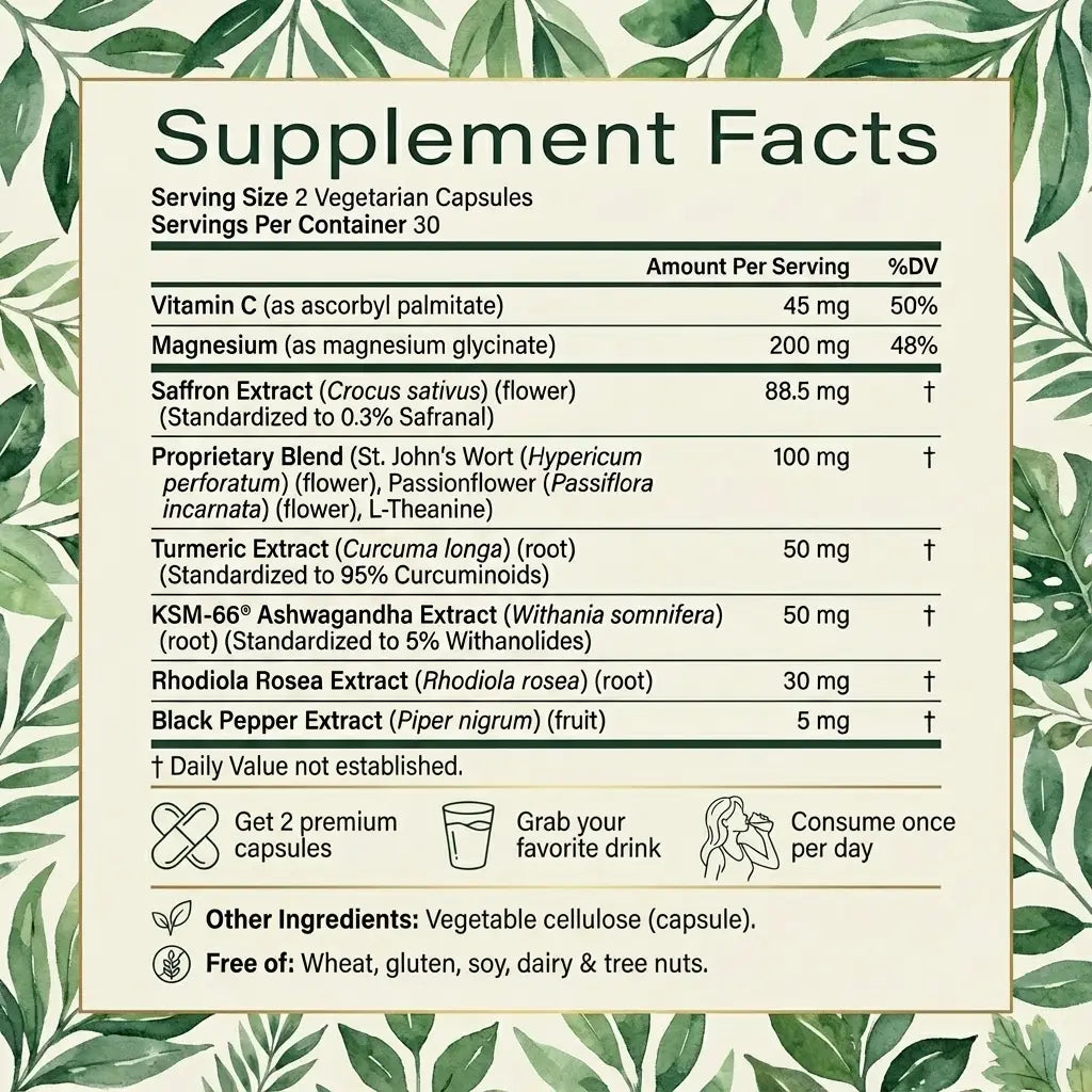 Saffron Enhanced Formula Supplement